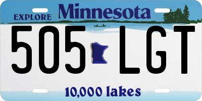 MN license plate 505LGT