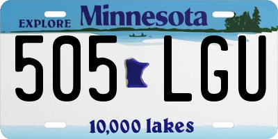 MN license plate 505LGU