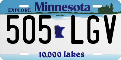 MN license plate 505LGV