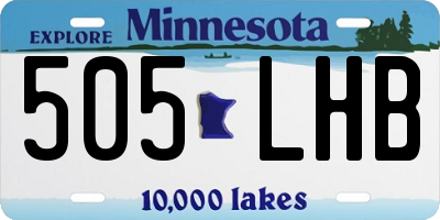 MN license plate 505LHB