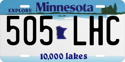 MN license plate 505LHC