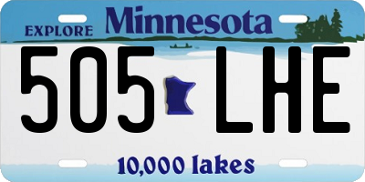 MN license plate 505LHE