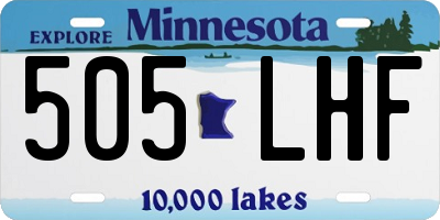 MN license plate 505LHF