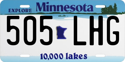 MN license plate 505LHG