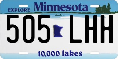 MN license plate 505LHH