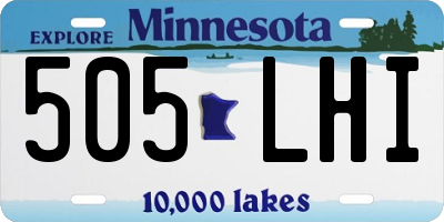 MN license plate 505LHI