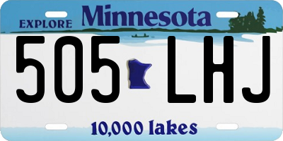 MN license plate 505LHJ