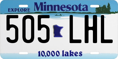 MN license plate 505LHL