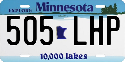 MN license plate 505LHP