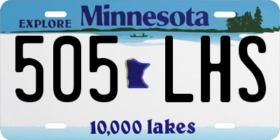 MN license plate 505LHS