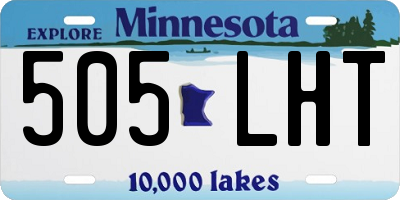 MN license plate 505LHT