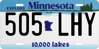 MN license plate 505LHY