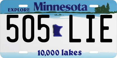 MN license plate 505LIE