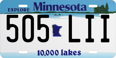 MN license plate 505LII