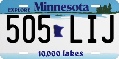 MN license plate 505LIJ