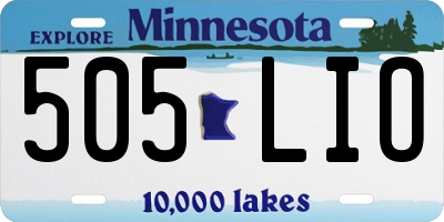MN license plate 505LIO
