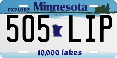 MN license plate 505LIP