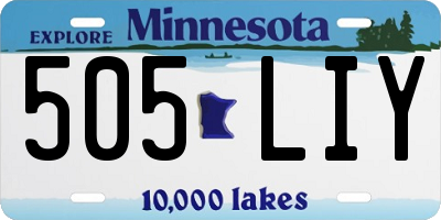 MN license plate 505LIY