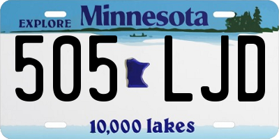 MN license plate 505LJD