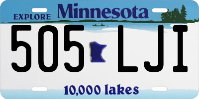 MN license plate 505LJI