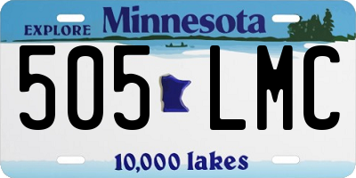 MN license plate 505LMC