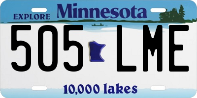 MN license plate 505LME