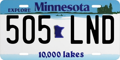 MN license plate 505LND