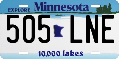 MN license plate 505LNE