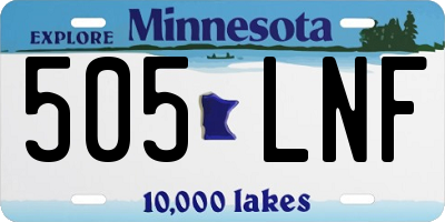 MN license plate 505LNF