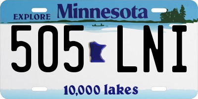 MN license plate 505LNI