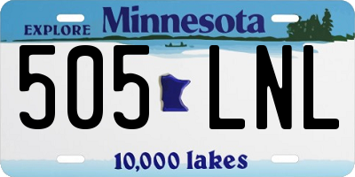 MN license plate 505LNL