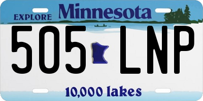 MN license plate 505LNP