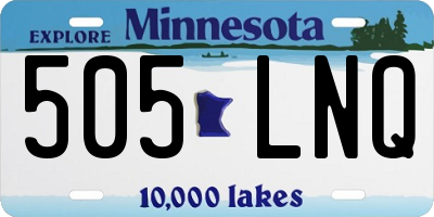 MN license plate 505LNQ