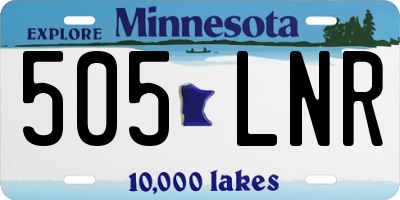 MN license plate 505LNR