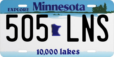 MN license plate 505LNS