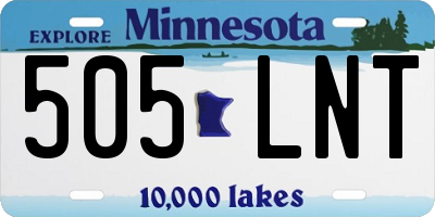 MN license plate 505LNT