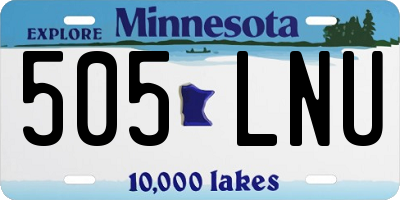 MN license plate 505LNU