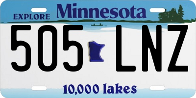 MN license plate 505LNZ