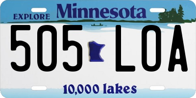MN license plate 505LOA