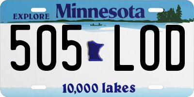 MN license plate 505LOD