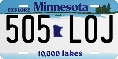 MN license plate 505LOJ