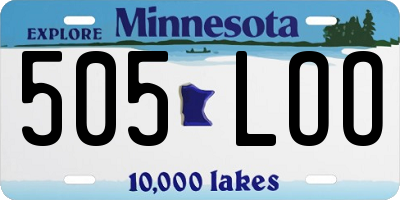 MN license plate 505LOO
