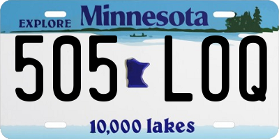 MN license plate 505LOQ