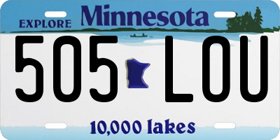 MN license plate 505LOU