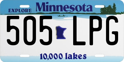 MN license plate 505LPG