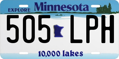 MN license plate 505LPH