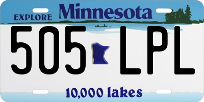 MN license plate 505LPL