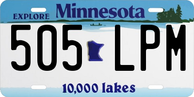 MN license plate 505LPM