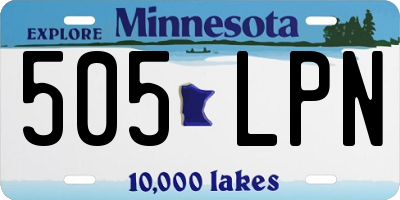 MN license plate 505LPN