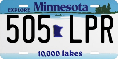 MN license plate 505LPR